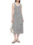 Figure View - Click To Enlarge - EDITION - Tie Waist Knitted Midi Dress