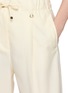  - MONCLER - Drawstring Waistband Wool Gabardine Tailored Pants