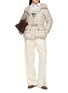 Figure View - Click To Enlarge - MONCLER - Drawstring Waistband Wool Gabardine Tailored Pants