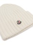 Detail View - Click To Enlarge - MONCLER - Ribbed Knit Wool Beanie