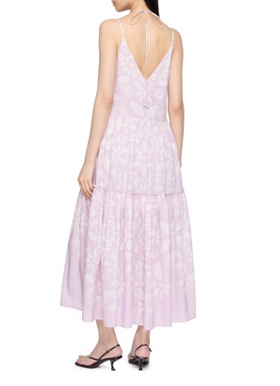 Back View - Click To Enlarge - EDITION - Tie Drawstring Vacation Midi Dress