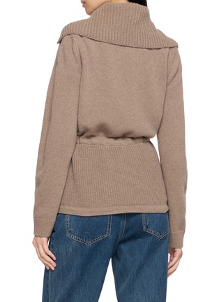 Back View - Click To Enlarge - MONCLER - Padded Zip Up Knit Jacket