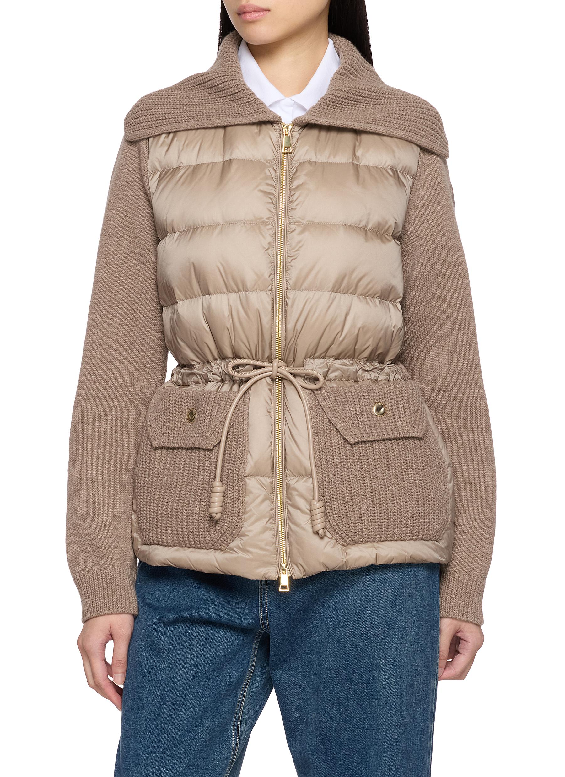MONCLER | Padded Zip Up Knit Jacket | Women | Lane Crawford
