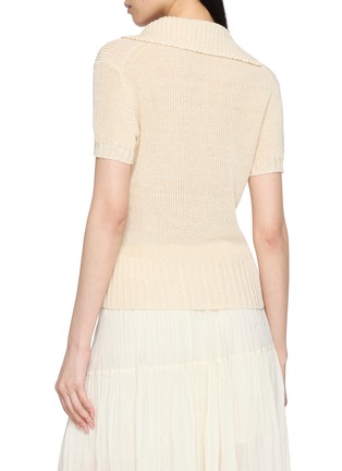 Back View - Click To Enlarge - EDITION - V-neck Knitted Polo Shirt