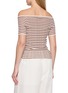 Back View - Click To Enlarge - EDITION - Striped Off Shoulder Knitted Top
