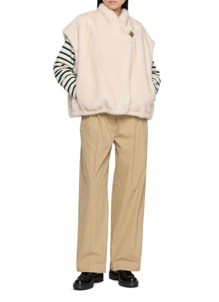 Figure View - Click To Enlarge - MONCLER - Chardonneret Reversible Teddy Down Jacket