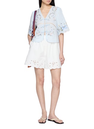 Figure View - Click To Enlarge - EDITION - Floral Embroidered Top
