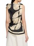 Back View - Click To Enlarge - EDITION - Sleeveless Scarf Knotted Printed Top