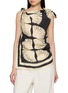 EDITION Sleeveless Scarf Knotted Printed Top