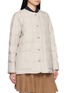 Detail View - Click To Enlarge - MONCLER - Cygnes Faux Fur Collar Belted Quilted Jacket
