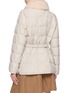 Back View - Click To Enlarge - MONCLER - Cygnes Faux Fur Collar Belted Quilted Jacket
