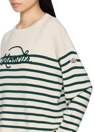  - MONCLER - Logo Striped Wool Sweater