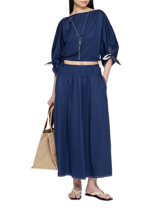 Figure View - Click To Enlarge - EDITION - Boat Neck Off Shoulder Blouse