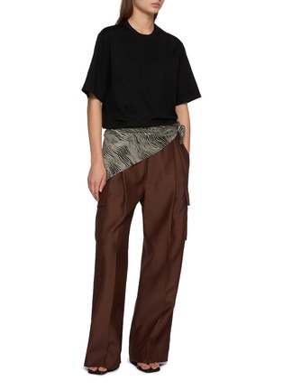 Figure View - Click To Enlarge - CARVEN - Embellished Pearl Loop Back T-shirt