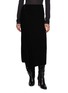 CARVEN Fringed Knit Midi Skirt