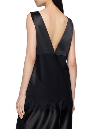 Back View - Click To Enlarge - CARVEN - Sleeveless Lace Lingerie Top