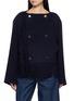 CARVEN Fringed Double Breasted Cropped Jacket