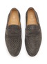 Detail View - Click To Enlarge - BRUNELLO CUCINELLI - Camocio Light Intrecciato Suede Loafers