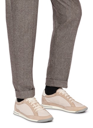 Figure View - Click To Enlarge - BRUNELLO CUCINELLI - Nylon Leather Men's Sneakers