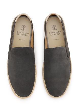 Detail View - Click To Enlarge - BRUNELLO CUCINELLI - Suede Slip-on Espadrilles