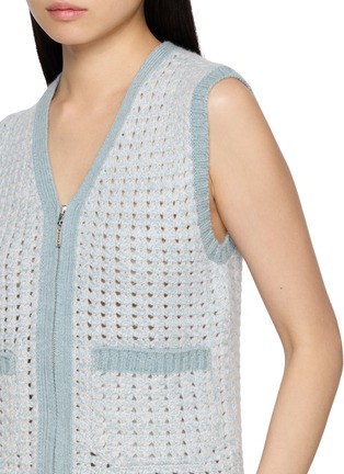  - BARRIE - Zip Up Crochet Vest