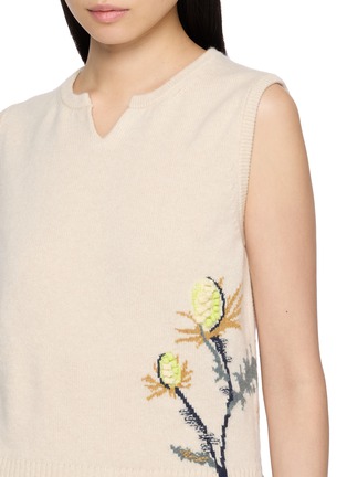  - BARRIE - Floral Motif Cashmere Vest