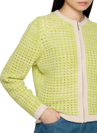  - BARRIE - Zip Up Crochet Cardigan