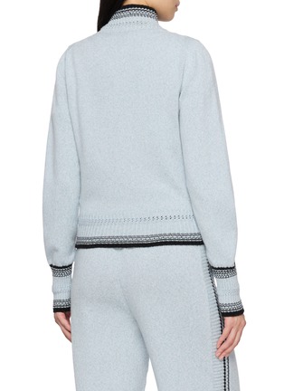 Back View - Click To Enlarge - BARRIE - Cricket Club Cashmere Cardigan