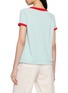 Back View - Click To Enlarge - BARRIE - Short Sleeve Mini Thistle Knit Top