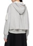 Back View - Click To Enlarge - SACAI - Sponge Sweat Nylon Zip Up Hoodie