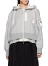 SACAI Sponge Sweat Nylon Zip Up Hoodie