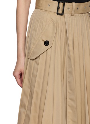  - SACAI - Belted Pleated Midi Skirt