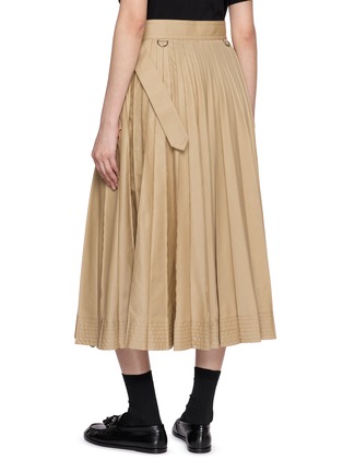 Back View - Click To Enlarge - SACAI - Belted Pleated Midi Skirt