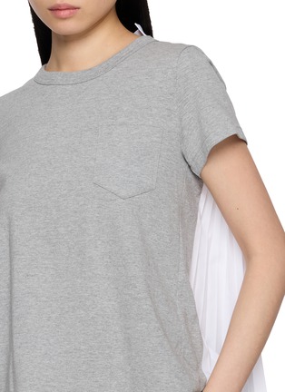  - SACAI - Hybrid Pleated Back T-Shirt