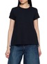 SACAI Hybrid Striped Pleated Back T-Shirt