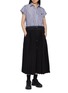 Figure View - Click To Enlarge - SACAI - Drawstring Hem Striped Cropped Shirt