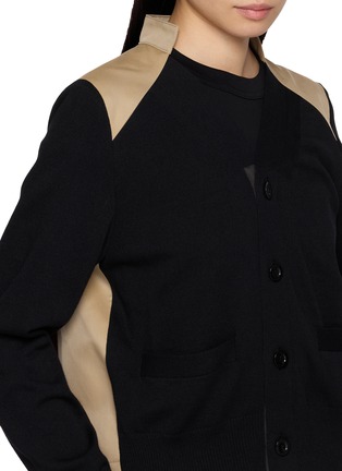  - SACAI - Hybrid Gabardine Knit Cardigan
