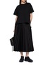 Figure View - Click To Enlarge - SACAI - Embroidered Pocket Snap Button Side Slit T-Shirt