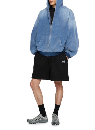 Figure View - Click To Enlarge - BALENCIAGA - Classic Logo Print Shorts