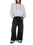 Figure View - Click To Enlarge - BALENCIAGA - Layered Hooded Crewneck Sweater