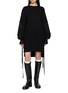 Main View - Click To Enlarge - ANN DEMEULEMEESTER - Lucina Layered Sleeve Cotton T-Shirt Dress