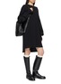 Figure View - Click To Enlarge - ANN DEMEULEMEESTER - Lucina Layered Sleeve Cotton T-Shirt Dress
