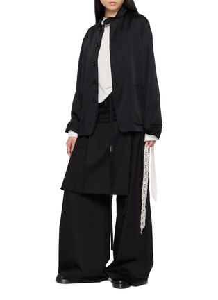 Figure View - Click To Enlarge - ANN DEMEULEMEESTER - Niki Long Sleeve Graphic Cotton Jersey T-Shirt