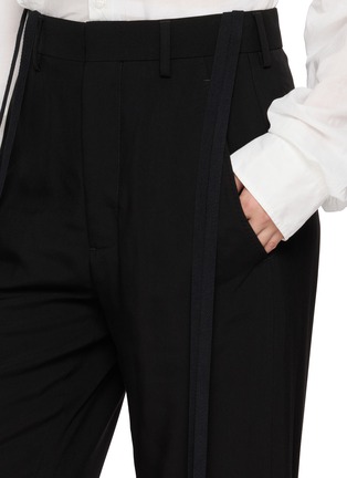  - ANN DEMEULEMEESTER - Anneke Grosgrain Trim Tailored Trousers