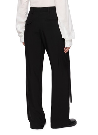 Back View - Click To Enlarge - ANN DEMEULEMEESTER - Anneke Grosgrain Trim Tailored Trousers