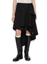 Main View - Click To Enlarge - ANN DEMEULEMEESTER - Birit Layered Wrap Chalk Stripe Skirt