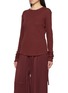Detail View - Click To Enlarge - ANN DEMEULEMEESTER - Dot Long Sleeve Ruched Top