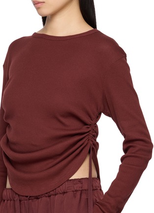  - ANN DEMEULEMEESTER - Dot Long Sleeve Ruched Top