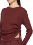  - ANN DEMEULEMEESTER - Dot Long Sleeve Ruched Top