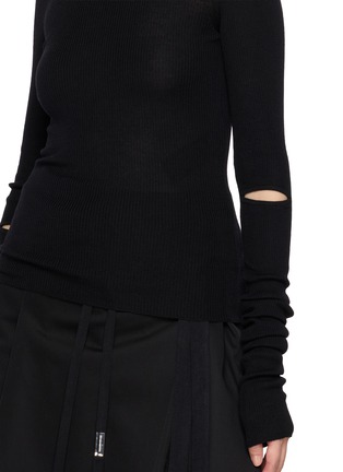  - ANN DEMEULEMEESTER - Lyell Cut-Out Ribbed Wool Knit Sweater